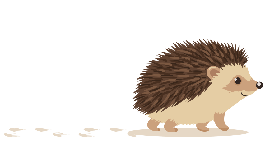Illustration af et pindsvin